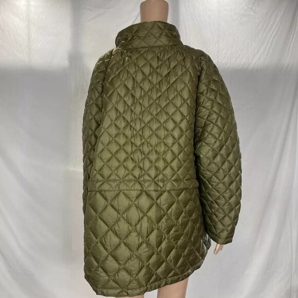 NEW ATHLETA Women's Whisper Quilted Nylon Jacket Size 2X Olive Green - Picture 6 of 10